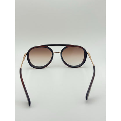 Vintage Aviator Sunglasses Brown Gradient Polarized adjustable tint sunglasses - View 4