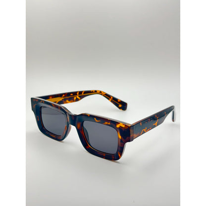 Polarized Square Sunglasses Uv400 Retro Unisex Tortoise Black adjustable tint sunglasses - View 1