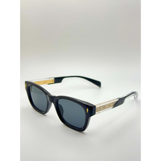 Unisex Retro-Inspired Square Sunglasses with UV400 Protection & Personalized Sunglasses Case