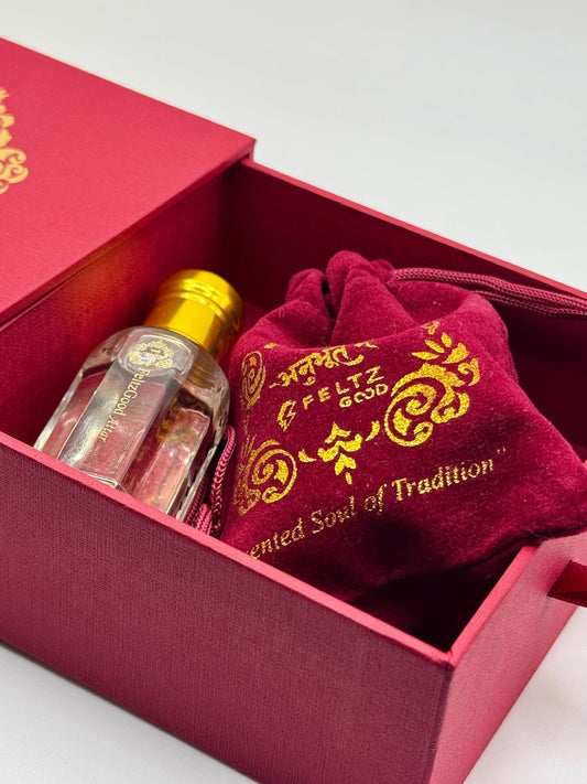 White Oudh Attar Perfume Oil: Vegan Agarwood, Handmade in Kannauj, Gift Box