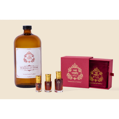 Mukhallat Attar Perfume Oil Oud Amber Rose Vegan Arabian Blend - Alcohol-Free Traditional Indian Attar Perfume Oil - View 3