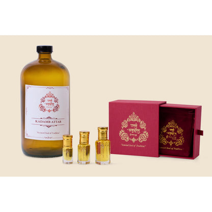 Kadamb Attar Perfume Oil Rare Indian Floral Vegan Luxury Gift Box - Alcohol-Free Traditional Indian Attar Perfume Oil - View 3