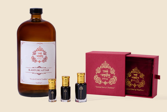 Kasturi Attar Perfume Oil | Vegan Musk & Sandalwood | Handmade in Kannauj | Alcohol-Free | Unisex Luxury Gift