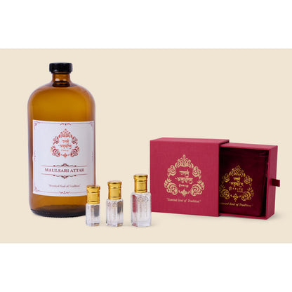 Maulsari Attar Perfume Oil Natural Floral Hydrodistilled Vegan Gift Box - Alcohol-Free Traditional Indian Attar Perfume Oil - View 3