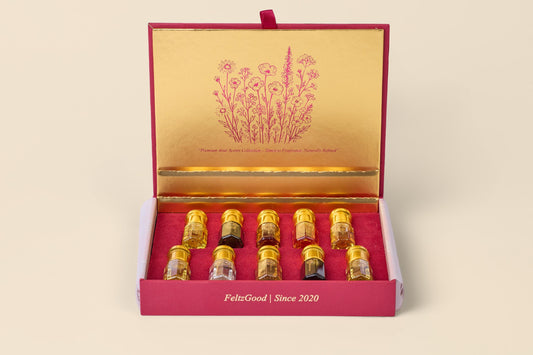 Luxury Attar Perfume Oil 10x3ml Gift Set: Natural Alcohol-Free Fragrance