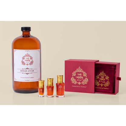 Pure Kesar Attar Perfume Oil Vegan Saffron Fragrance In Gift Box - Alcohol-Free Traditional Indian Attar Perfume Oil - View 3