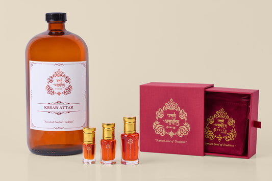 Pure Kesar Attar Perfume Oil: Vegan Saffron Fragrance in Gift Box
