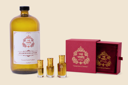 Handmade Agarwood Oud Attar: Vegan Alcohol-Free Perfume Oil Gift