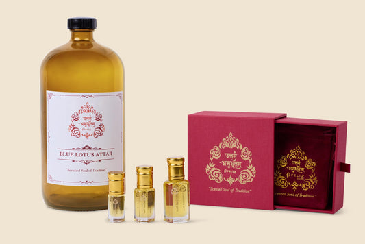 Nag Champa Attar Perfume Oil: Natural Floral Woody Fragrance, Kannauj Gift Box
