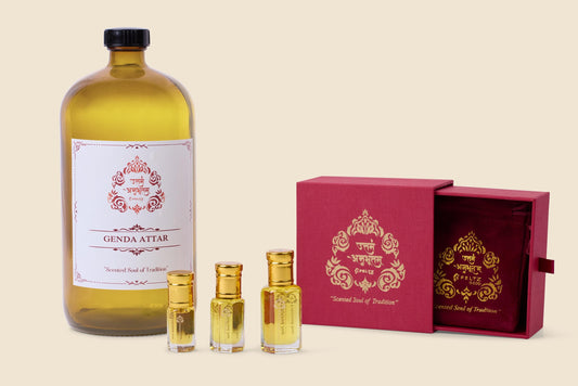Natural Genda Attar Perfume Oil: Traditional Indian Marigold Fragrance