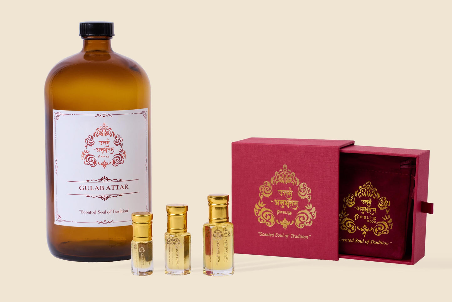 Pure Rose Attar Perfume Oil: Natural, Vegan, Alcohol-Free