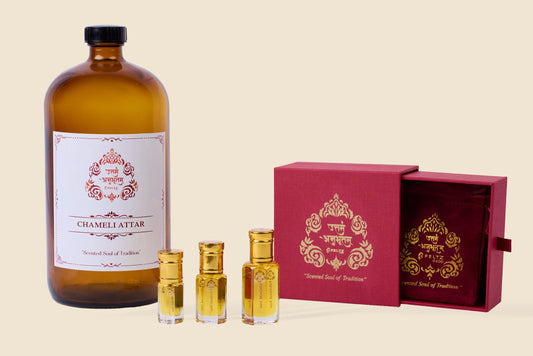 Chameli Jasmine Attar Perfume Oil: Handmade Alcohol-Free Vegan Fragrance