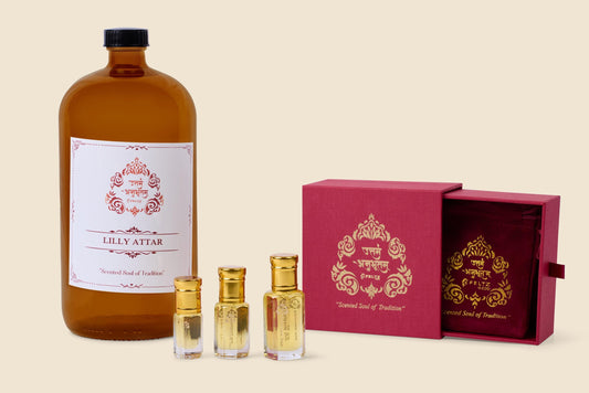 Lily Attar Perfume Oil: Natural Floral Fragrance, Sandalwood Base