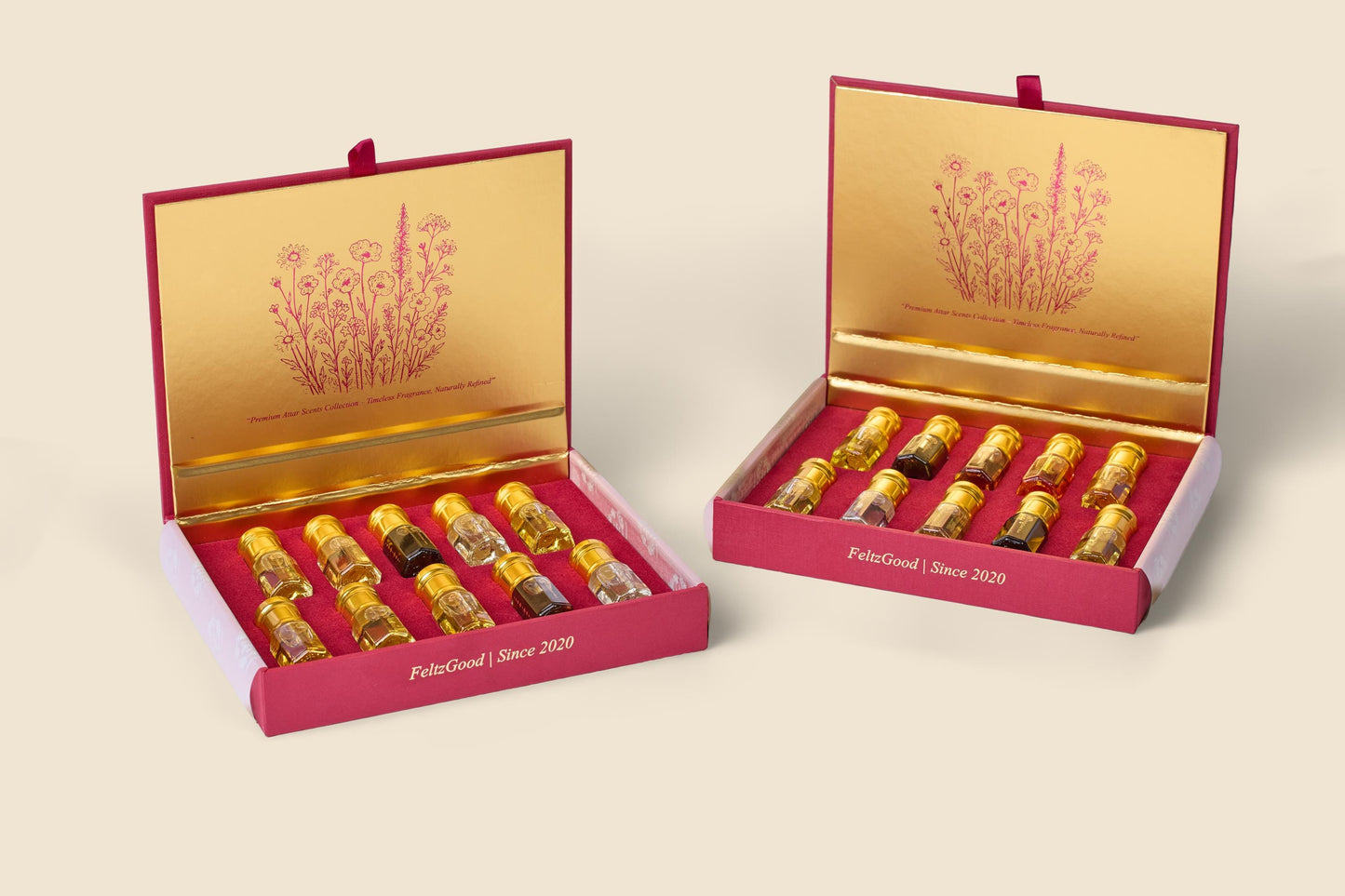 Luxury Attar Perfume Oil 10x3ml Gift Set: Natural Alcohol-Free Fragrance
