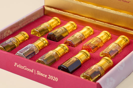 Luxury Attar Perfume Oil 10x3ml Gift Set: Natural Alcohol-Free Fragrance
