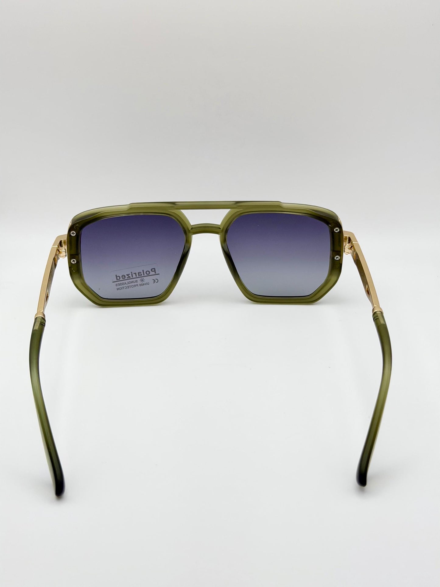 Retro Square Pilot Shades | Polarized UV400 Glasses | Unisex Eyewear