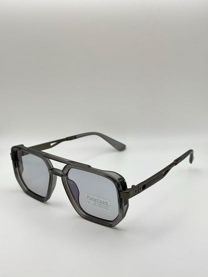 Retro Square Pilot Shades | Polarized UV400 Glasses | Unisex Eyewear