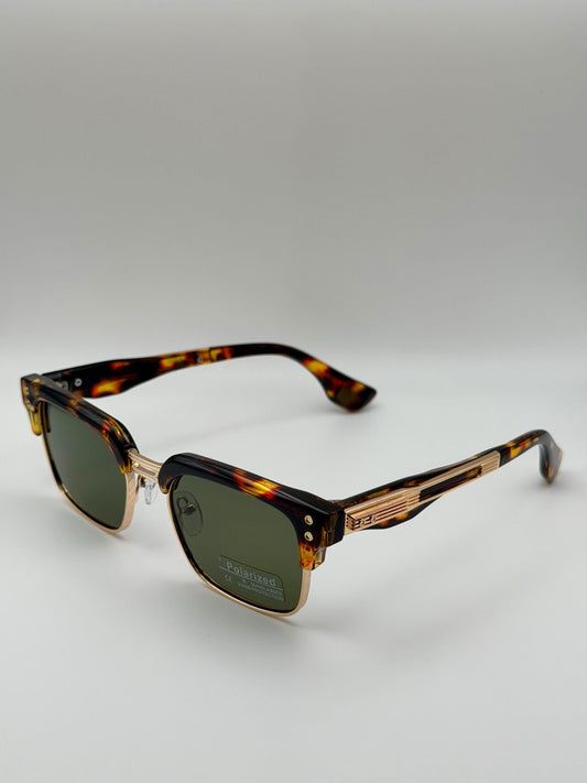 Vintage Polarized Shades | Retro Square UV400 Eyewear | Acetate Frame Style