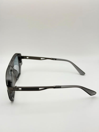 Retro Square Pilot Shades | Polarized UV400 Glasses | Unisex Eyewear