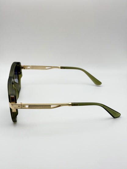 Retro Square Pilot Shades | Polarized UV400 Glasses | Unisex Eyewear