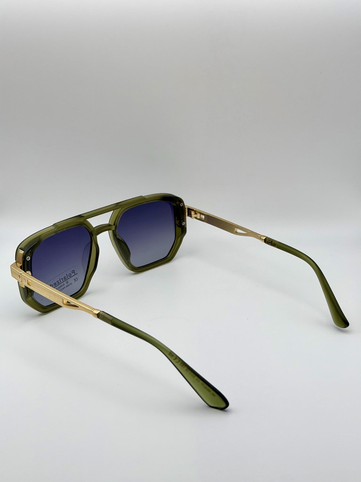Retro Square Pilot Shades | Polarized UV400 Glasses | Unisex Eyewear