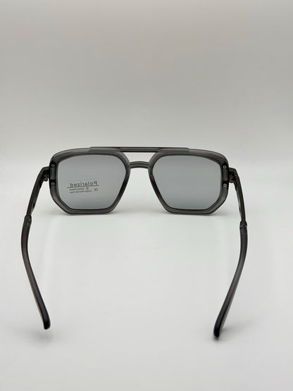 Retro Square Pilot Shades | Polarized UV400 Glasses | Unisex Eyewear