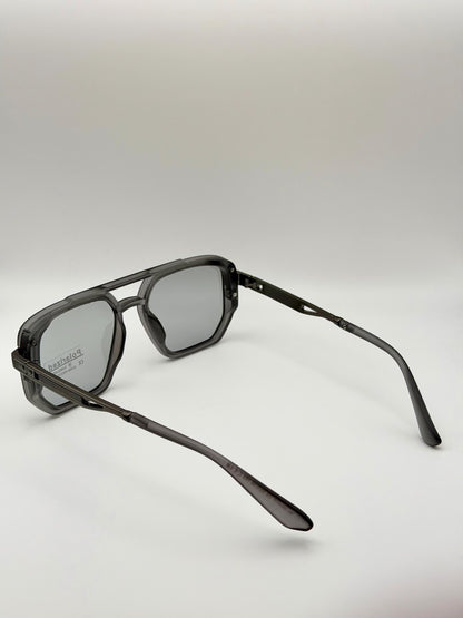 Retro Square Pilot Shades | Polarized UV400 Glasses | Unisex Eyewear