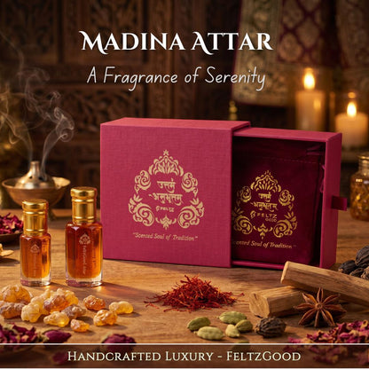 Madina Attar Fragrance | Handmade Kannauj Perfume | Alcohol-Free Unisex Scent | Long-Lasting Gift
