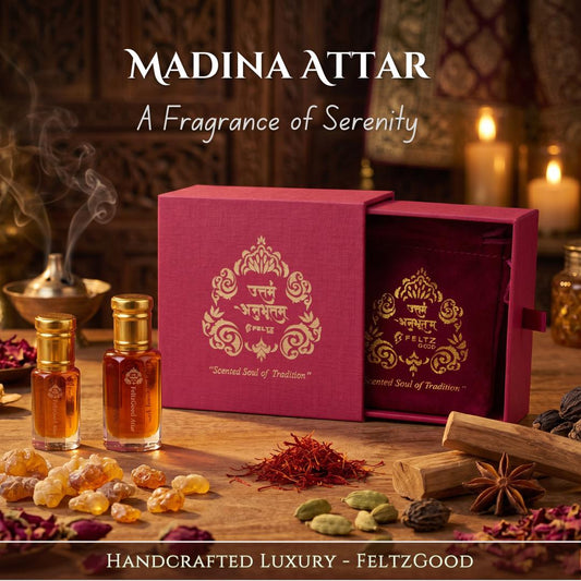 Madina Attar Fragrance | Handmade Kannauj Perfume | Alcohol-Free Unisex Scent | Long-Lasting Gift