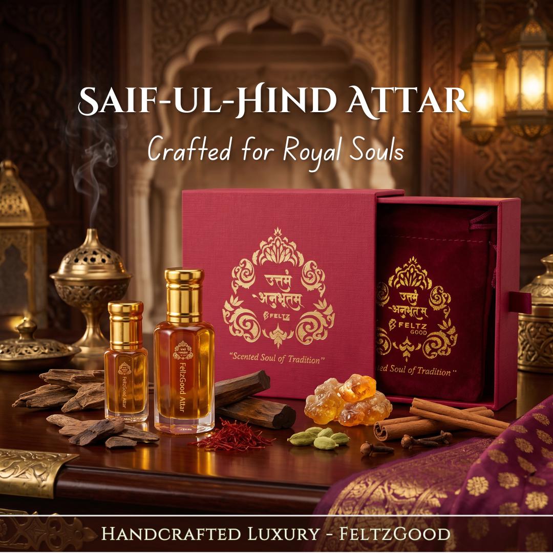 Saif-ul-Hind Attar | Handmade Kannauj Perfume | Alcohol-Free Oriental Scent | Unisex Fragrance