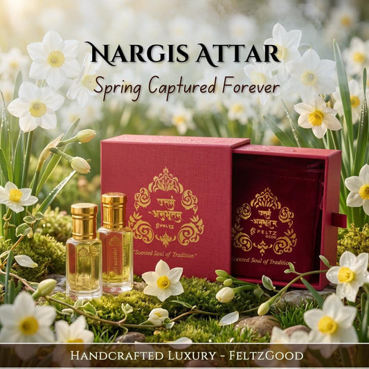 Nargis Attar | Narcissus Fragrance | Handmade Kannauj Perfume | Alcohol-Free Floral Scent