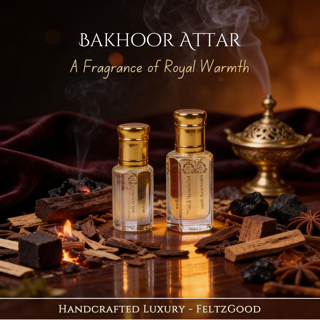 Bakhoor Attar | Handmade Kannauj Fragrance | Alcohol-Free Arabian Scent | Smoky Woody Unisex