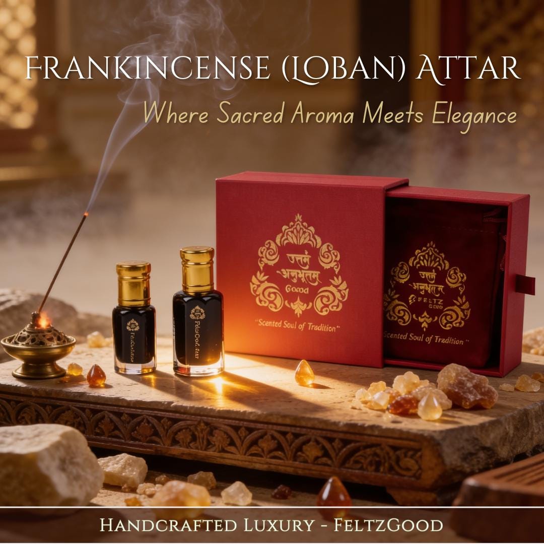 Frankincense Attar | Loban Fragrance | Handmade in Kannauj | Alcohol-Free Unisex Scent