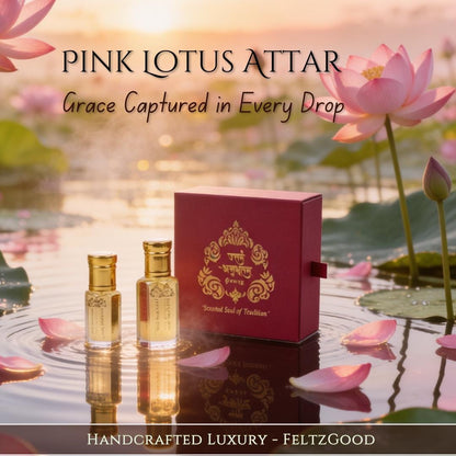 Pink Lotus Attar | Handmade Kannauj Fragrance | Alcohol-Free Floral Scent | Long Lasting Unisex