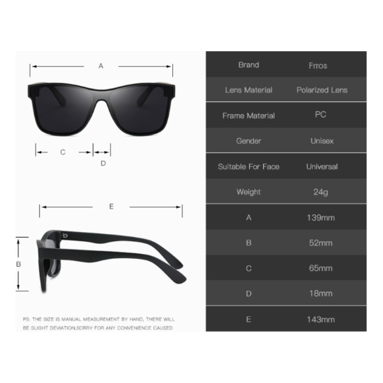 Exclusive Polarized Sport Design Phoenix Square Mirror for Men And Women Sunglasses