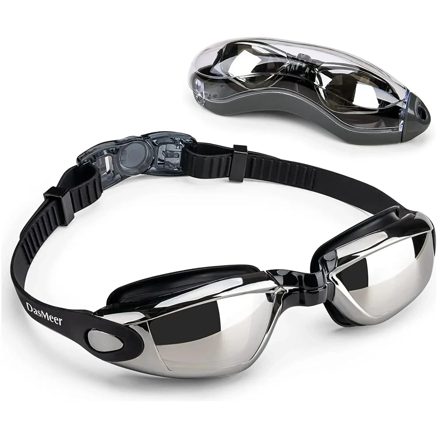 Anti-Fogging Grey Swimming Goggles/Sunglasses