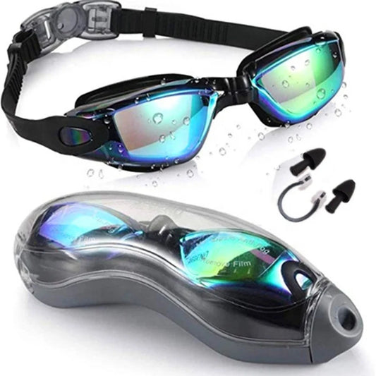 Anti-Fogging Mystic Blue Swimming Goggles/Sunglasses